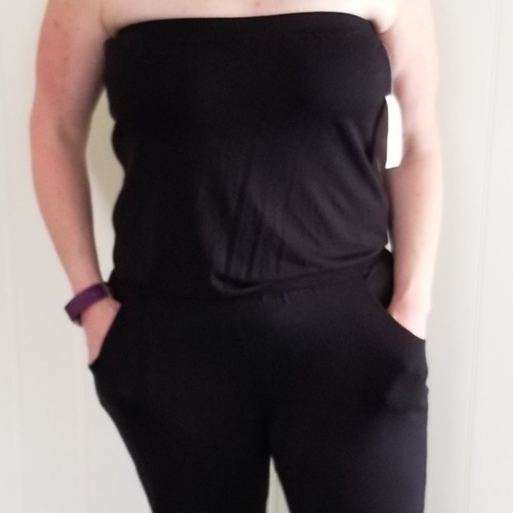 Strapless Knit Jumpsuit